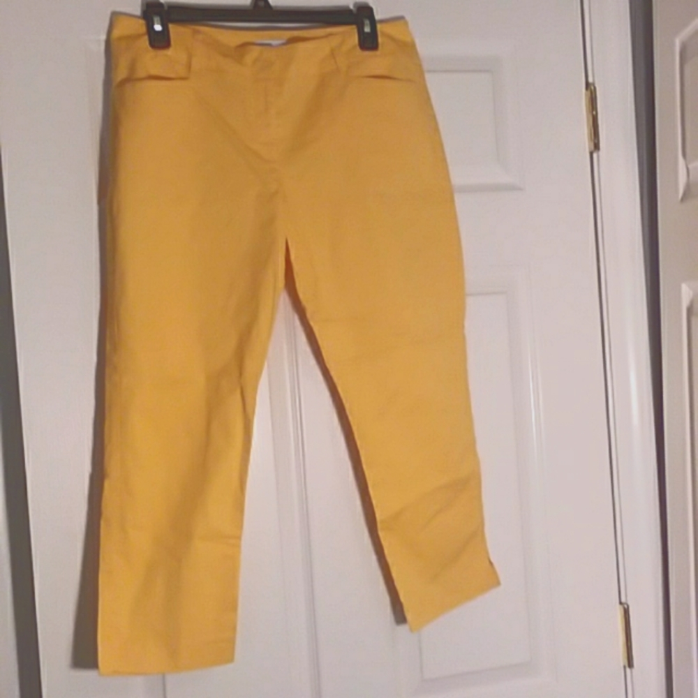 Yellow capri pants